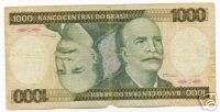 1000 Mil Cruzeriros Banco Central Do Brasil Note 12081  