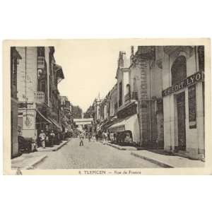   Vintage Postcard Rue de France   Tlemcen Algeria 