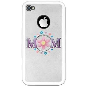  iPhone 4 or 4S Clear Case White Simply The Best MOM In The 
