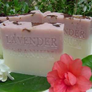   Egyptian Geranium with Rose Clay, Crushed Flowers and Shea Butter Soap
