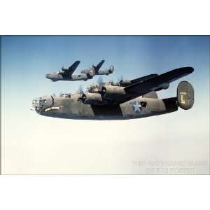  B 24 Liberator, 93rd Bomb Group Formation   24x36 Poster 