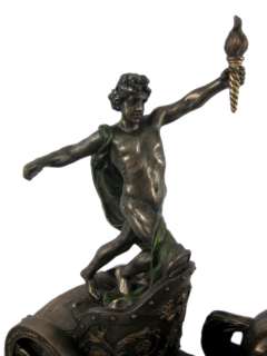 Bronzed Finish Helius Statue Greek Mythology Sun God  