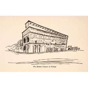  1935 Lithograph Janice Biala Roman Theatre Orange Southern 