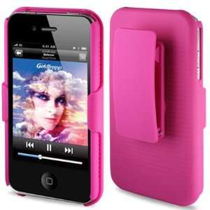   4S, iphone 4G for Soft Comfortible grip Convert into belt clip.(PINK