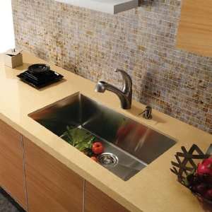  Vigo VG15011 ndermount Stainless Steel Kitchen Sink, Faucet 