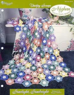 Starlight Starbright Afghan, Thrifty Scraps crochet pattern  