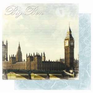  Europe: Big Ben 12 x 12 Double Sided Glitter Paper: Arts 