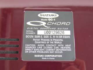 Suzuki QC 1 Q Chord Digital Songcard Guitar w/3 Q Cards  