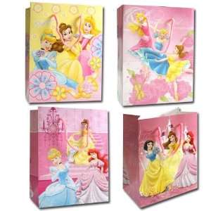    4pc Assorted Disney Princess Large Paper Gift Bag: Toys & Games