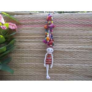   hmong doll keychain/decoration bag/hmong doll/ethnic (pink clothes