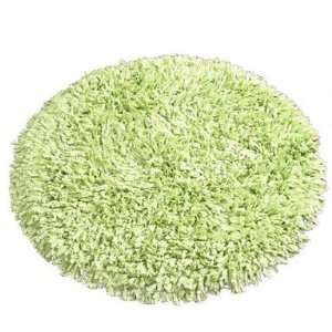  T Shirt Shaggy Rug  Lime Green (3 Round) Furniture 