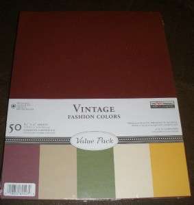 The Paper Co 50 Cardstock Sheets 8.5 x 11 Vintage  