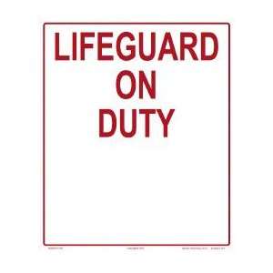  Lifeguard On Duty Sign 7025Ws1210E Patio, Lawn & Garden