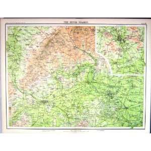   England 1891 Upper Thames Plan Reading Windsor Oxford