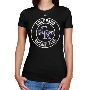   Ladies Pro Sports Baseball Club T Shirt   Black