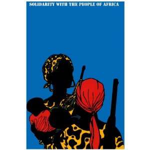 11x 14 Poster.  Solidarity wit the people of Africa  Political 