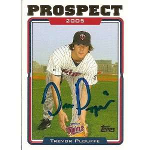   Plouffe Signed Minnesota Twins 2005 Topps Card