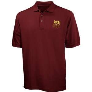 NCAA Loyola New Orleans Wolfpack Maroon Pique Polo  Sports 
