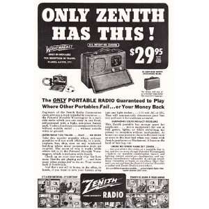  Print Ad 1940 Zenith Radio Wave Magnet Zenith Books