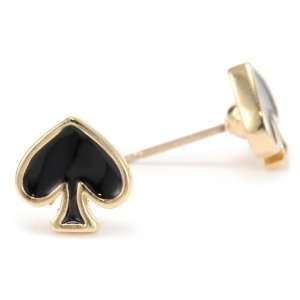    Kate Spade New York Spade to Spade Black Stud Earrings: Jewelry
