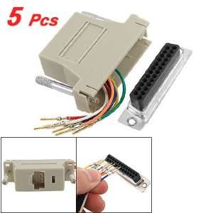   Pin Male to RJ45 Modular Adapter Connector Extender 5 Pcs: Electronics