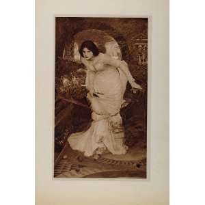  Original 1901 The Lady of Shalott J W Waterhouse Print 