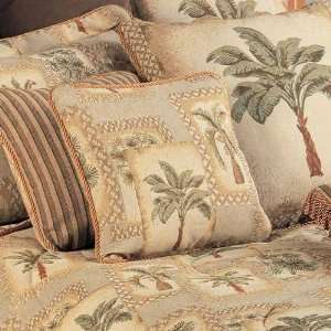 Palm Grove Square Pillow Beige: Home & Kitchen