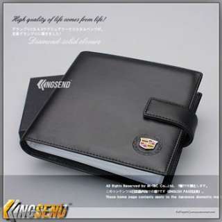 CADILLAC CD DVD Case PU leather black Holder Storage Cover Bag 