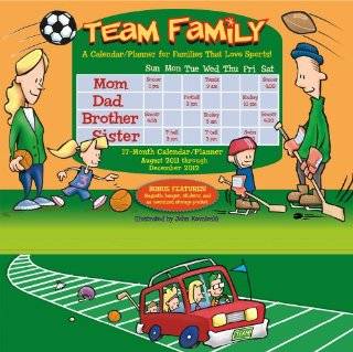 10. Team Family 2012 Wall Planner (calendar) by John Kovaleski