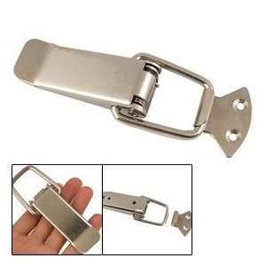  Silver Tone Spring Loaded Catch Straight Loop Latch: Home Improvement