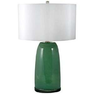  Mouth Blown Green Glass Table Lamp: Home Improvement