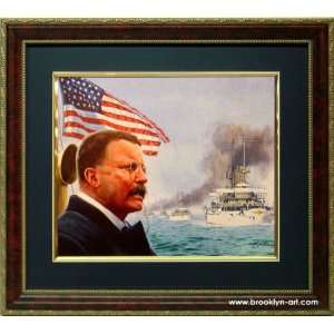 Teddy Roosvelt the Great White Fleet Sails By Mort Kustler  