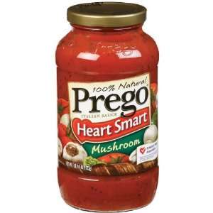 Prego Italian Sauce 100% Natural Heart Smart Mushroom   12 Pack