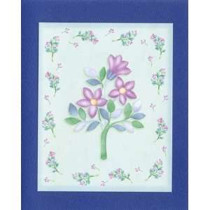 Bluesette, Modern Floral Note Card, 5x6.25 