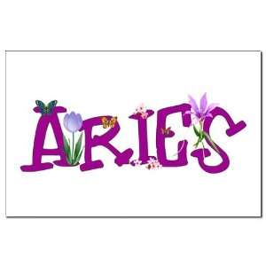  Aries Flowers Zodiac Mini Poster Print by  Patio 