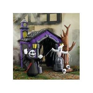   : 10 Airblown Haunted House with Light Show and Reaper: Toys & Games