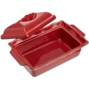   Quart Rectangular Terrine With Lid, Red Currant