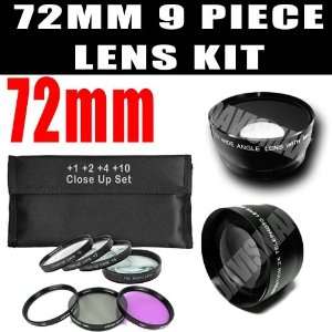  DM Optics 72mm +1 +2 +4 +10 Close Up Macro Filter Set with 