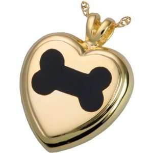  Black Inlay Dog Bone Heart