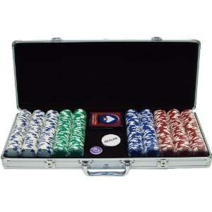   Poker Chip Set w/Aluminum Case (Casino Supplies): Office Products