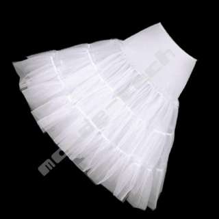 White Tutu Gown 50s Petticoat Underskirt Crinoline Slip  