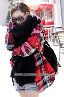 New Lady Knit Wool Pashmina Soft Warm Hood Cowl Warmer Winter Shawl 