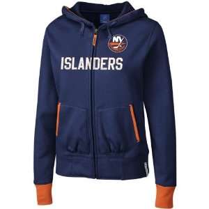 New York Islanders Womens Navy Chant Hooded Sweatshirt:  