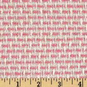   Wide Designer Boucle Suiting Dominique Pink/Ivory Fabric By The Yard