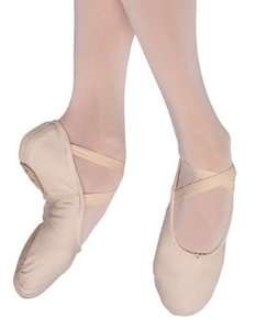 NEW DANCE Bloch Ballet Canvas Pump split sole 3.5C Pink  