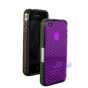 iPhone 4 PROZKIN TPU Skin Case   Purple Diamond: Cell 