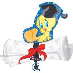  33 Tweety Grad Diploma Shaped Balloon: Toys & Games