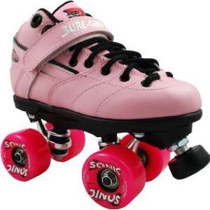 Sure Grip Rebel Sonic Outdoor Speed Skates   Pink Leather Boots 