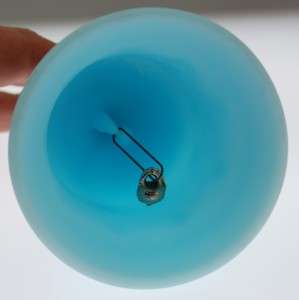 Fenton Daisy & Button Powder Blue Satin Glass Bell  