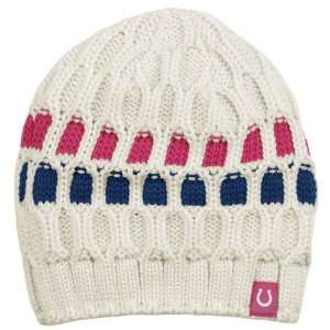 Indianapolis Colts Womens Pink Breast Cancer Uncuffed Knit Hat 